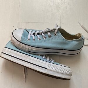 Converse platform baby blue